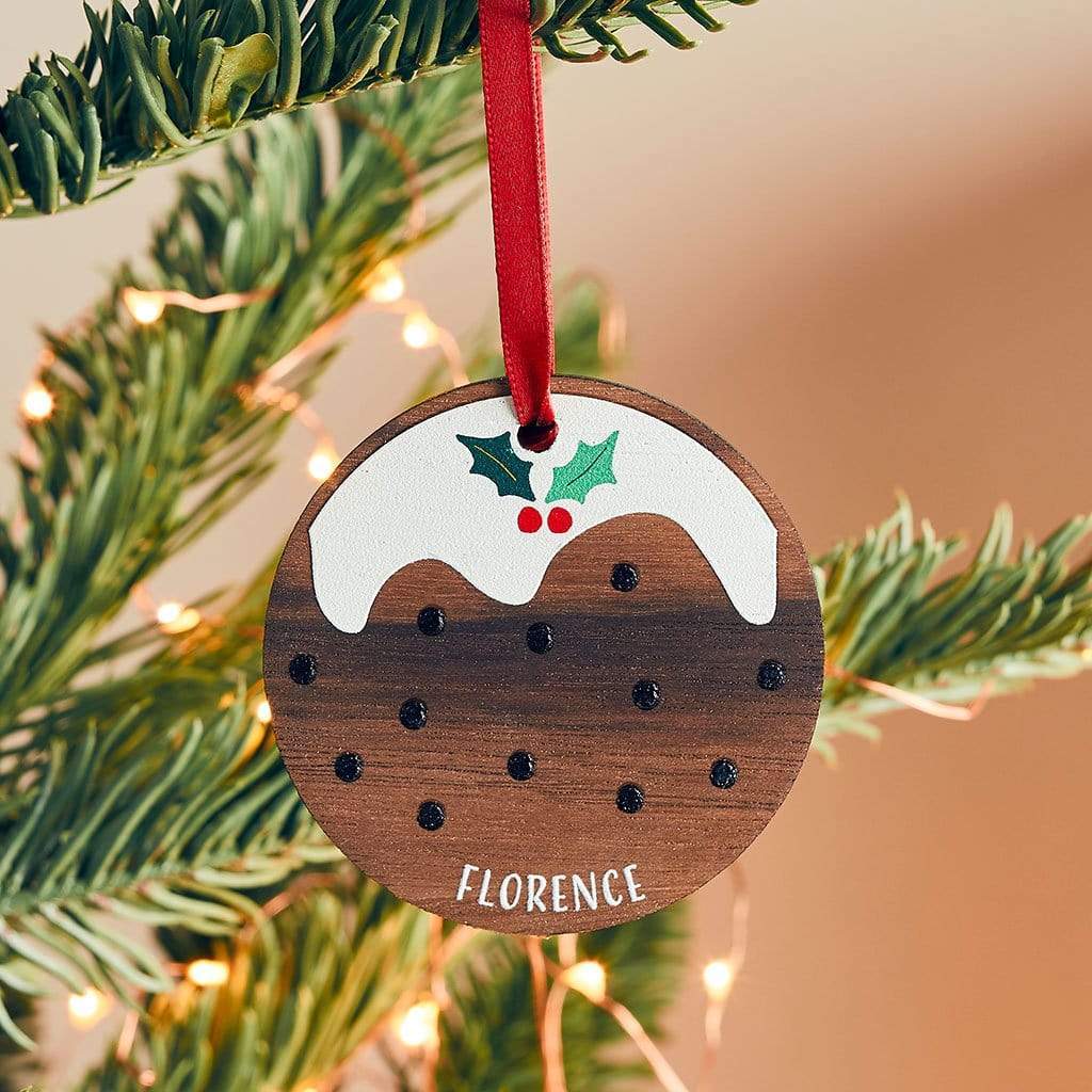 Personalised Christmas Pudding Bauble Set Create Gift Love