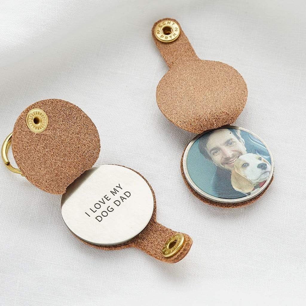 Personalised Dog Tag And Keyring Set With Photo Create Gift Love