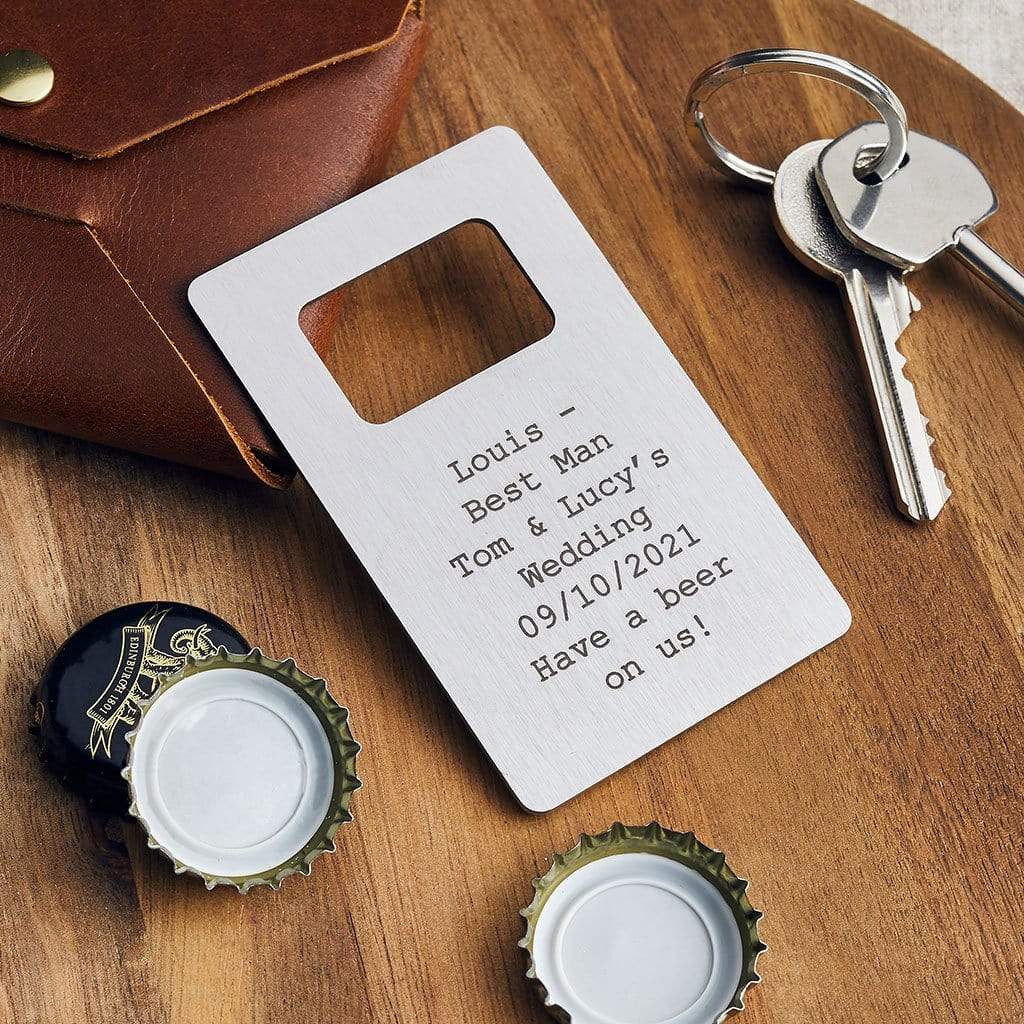 Personalised Wallet Card Bottle Opener Create Gift Love