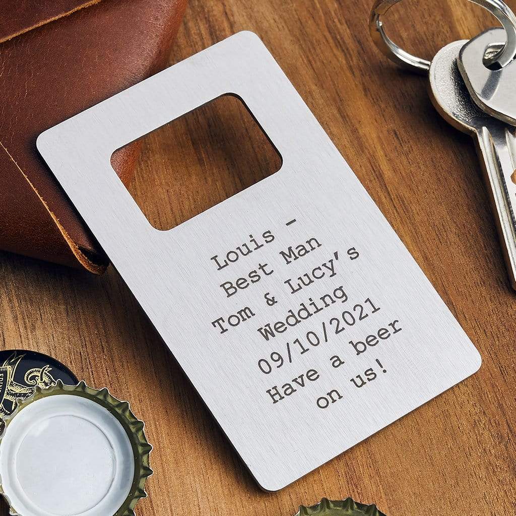 Personalised Wallet Card Bottle Opener Create Gift Love