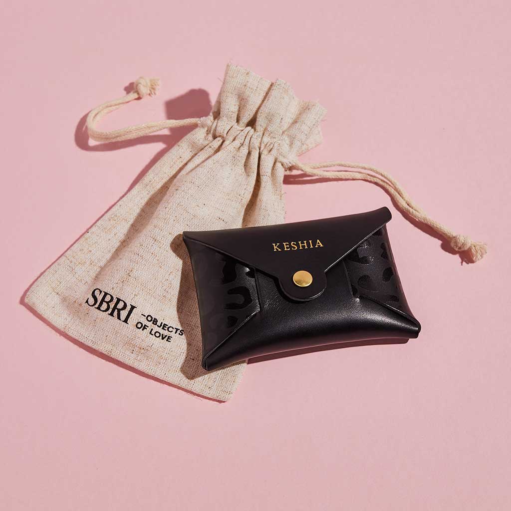 "Emily" Card + Coin Purse in Black sbri