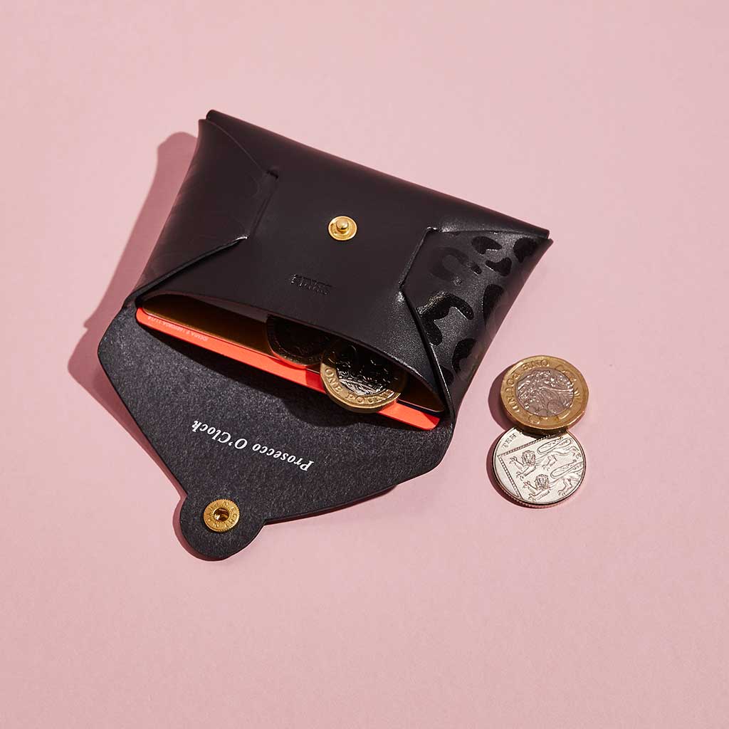 "Emily" Card + Coin Purse in Black sbri