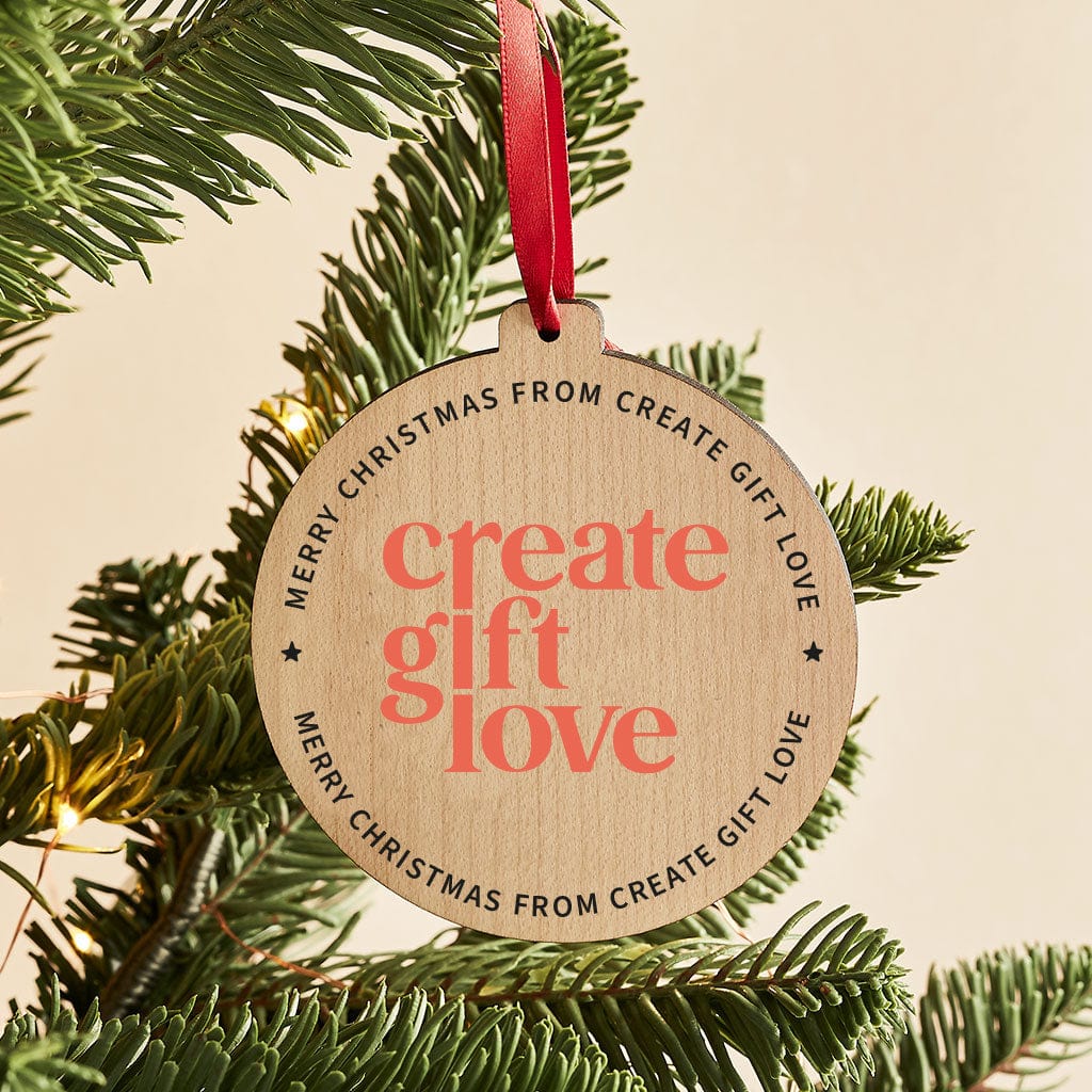Logo Branded Christmas Decorations - personalised for your business Create Gift Love