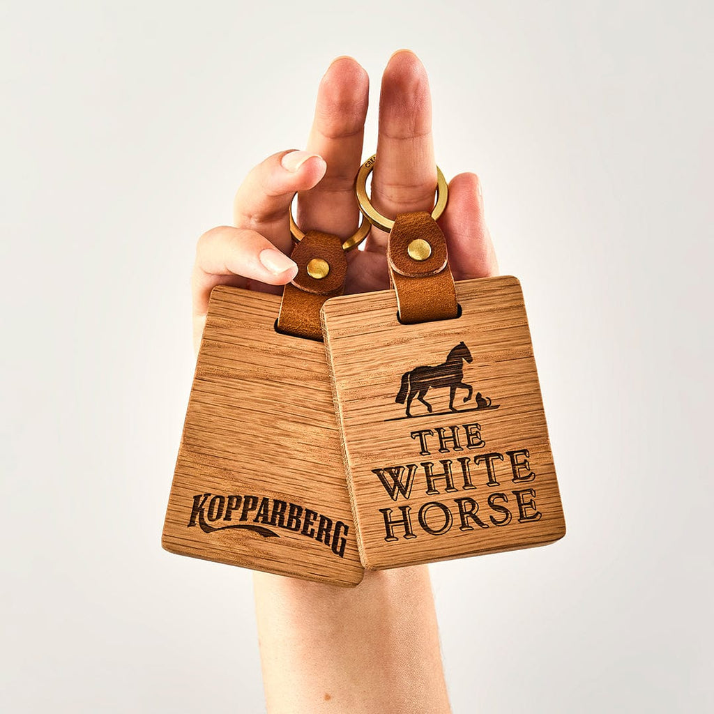 Logo Branded Solid Oak Keyrings CGL