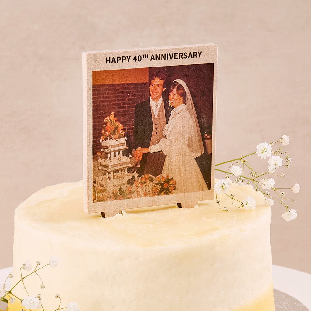 Personalised Anniversary Cake Topper with Photo CGL