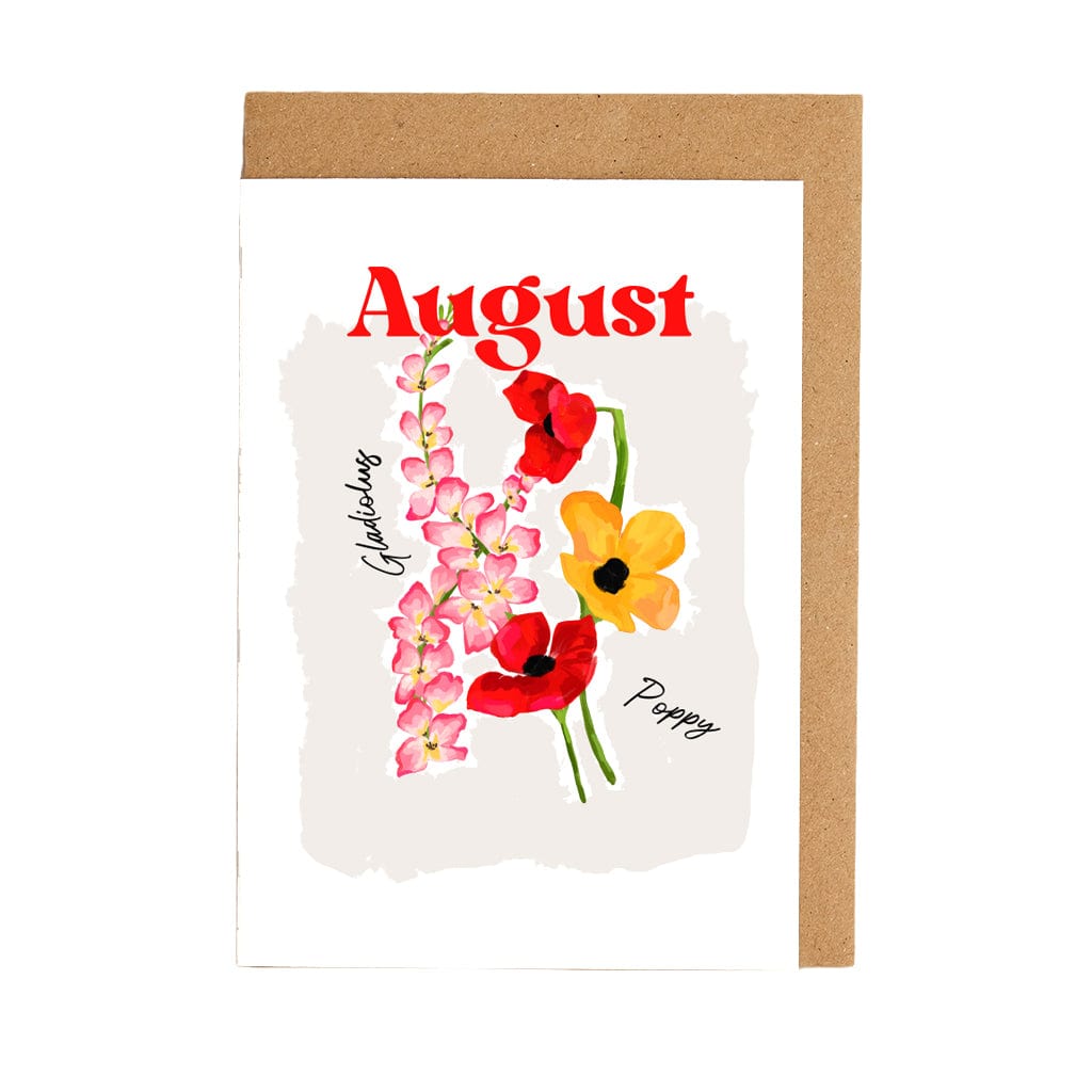Personalised August Birth Flower Card - Create Gift Love
