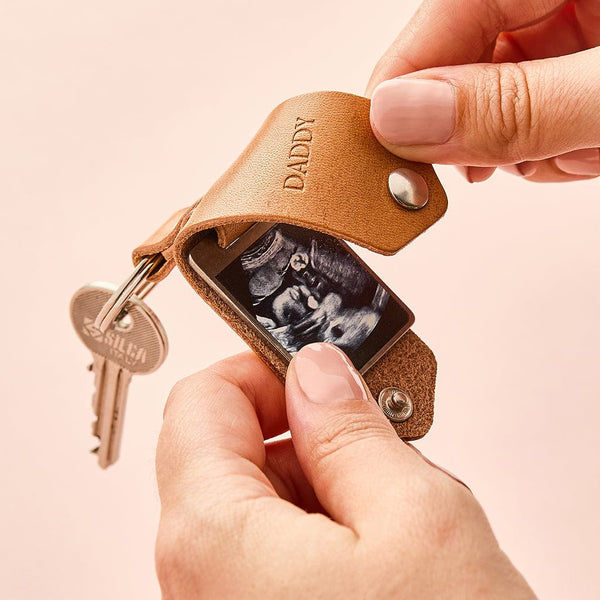Baby scan engraved keyring on sale