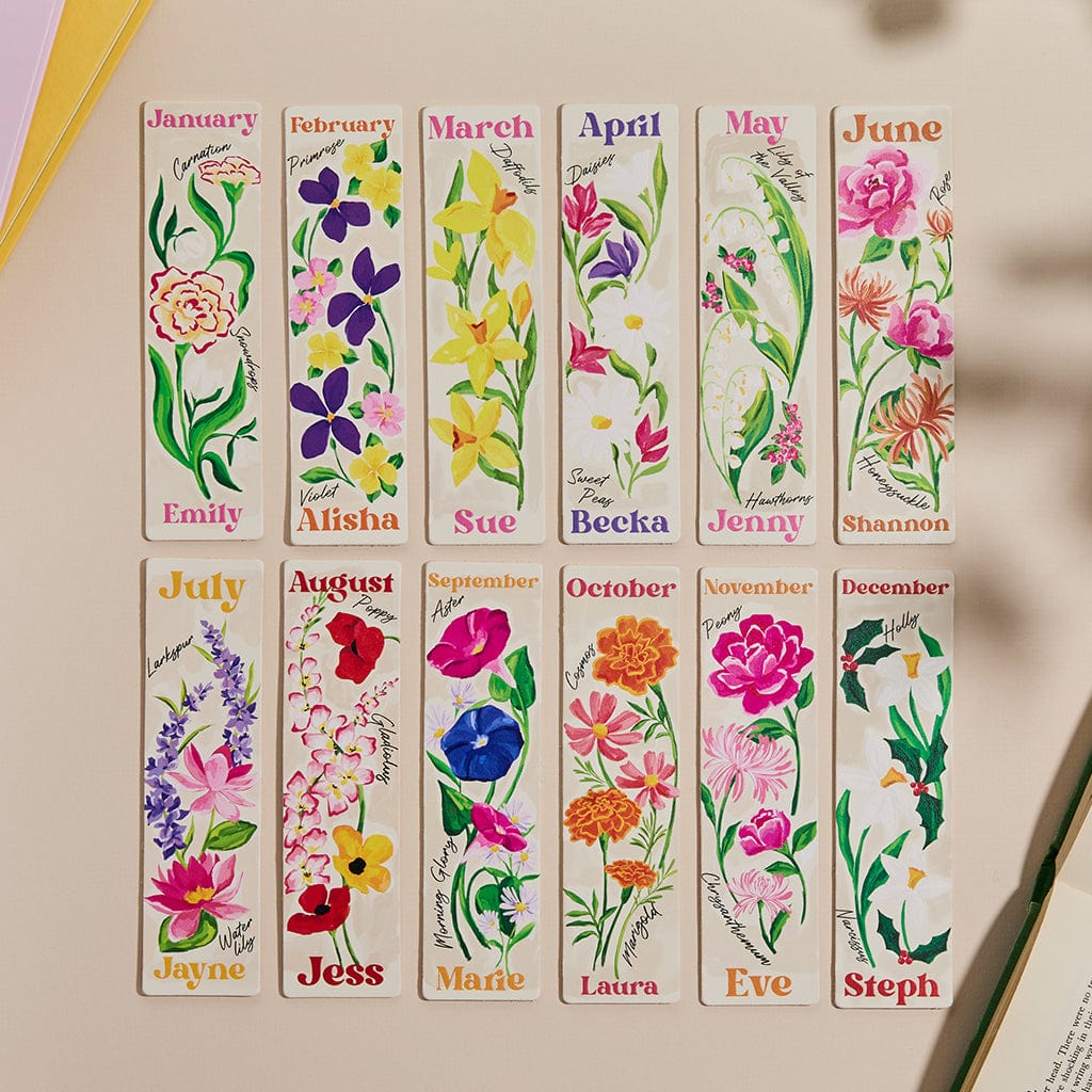 Personalised Birth Flower Bookmark CGL