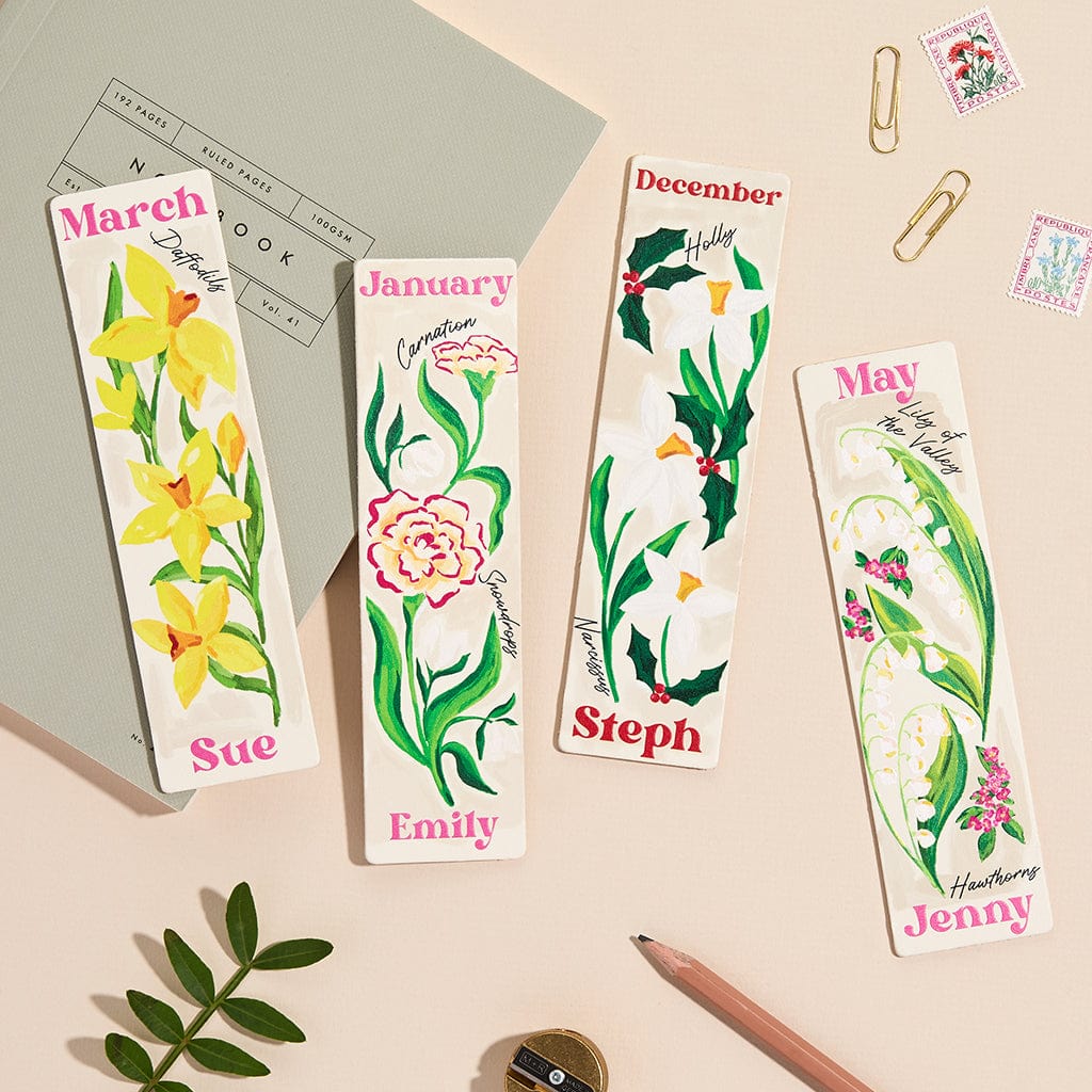 Personalised Birth Flower Bookmark CGL
