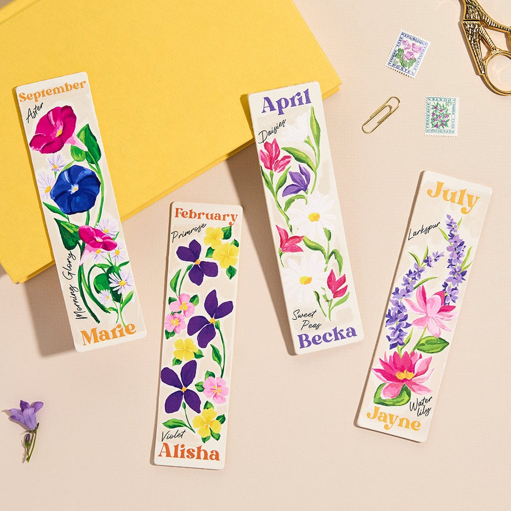 Personalised Birth Flower Bookmark CGL