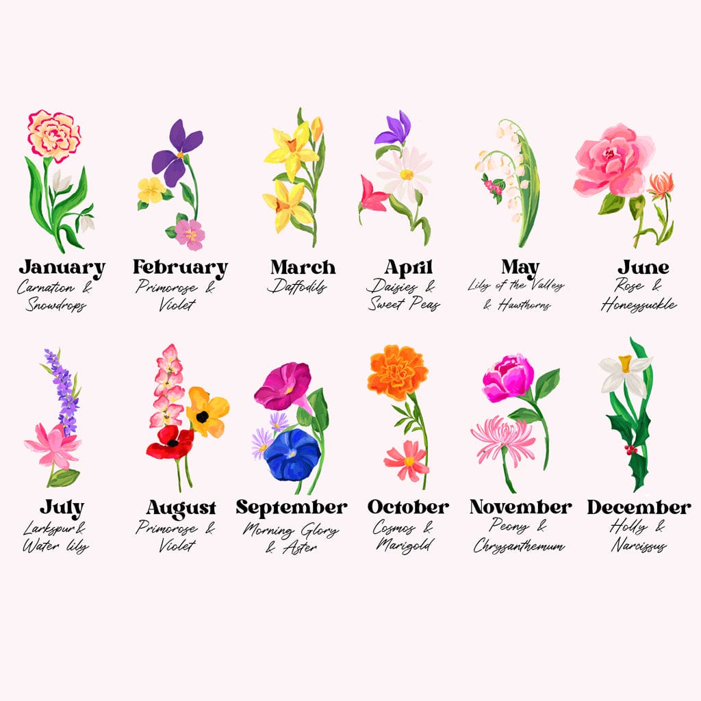 Personalised Birth Flower Bookmark CGL