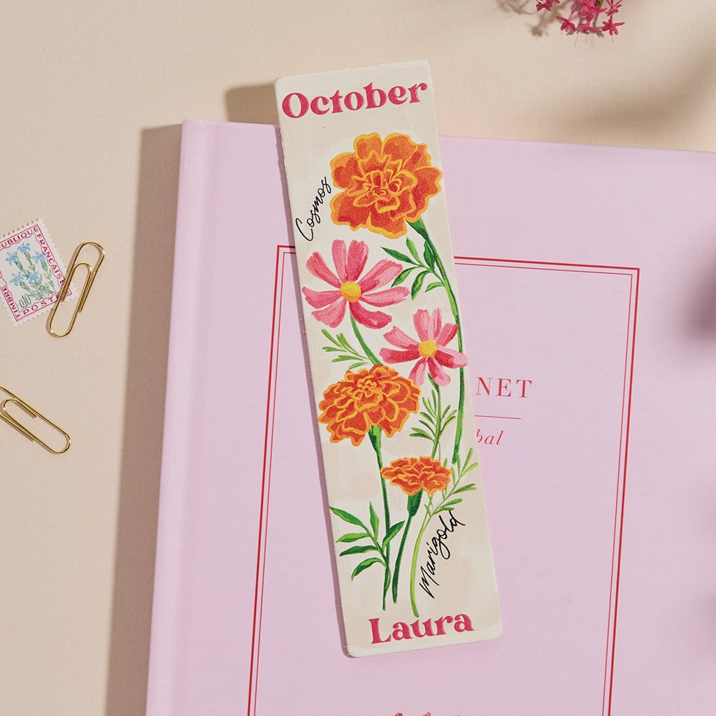 Personalised Birth Flower Bookmark CGL