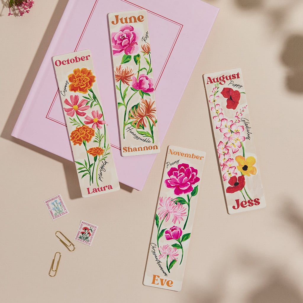 Personalised Birth Flower Bookmark CGL
