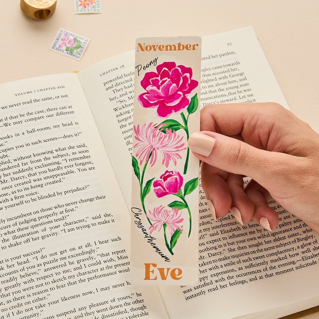 Personalised Birth Flower Bookmark CGL