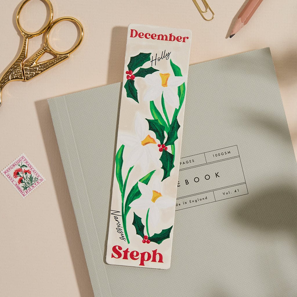 Personalised Birth Flower Bookmark CGL