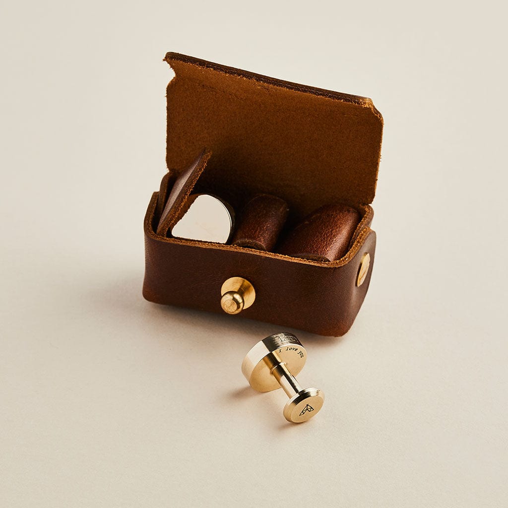 Personalised Bronze Cufflinks Man Gun Bear