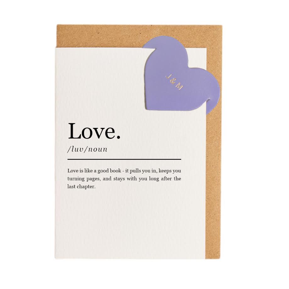Personalised Leather Bookmark with Greetings Card SBRI