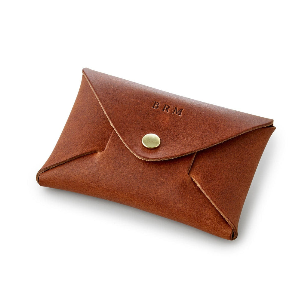 Personalised Leather Coin Pouch Man & Bear