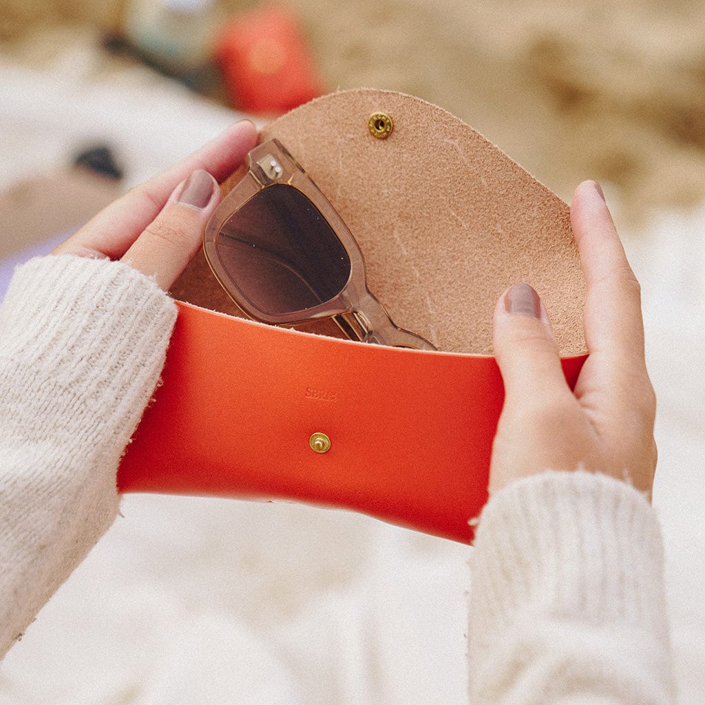 Personalised Leather Glasses Case Sbri Studio