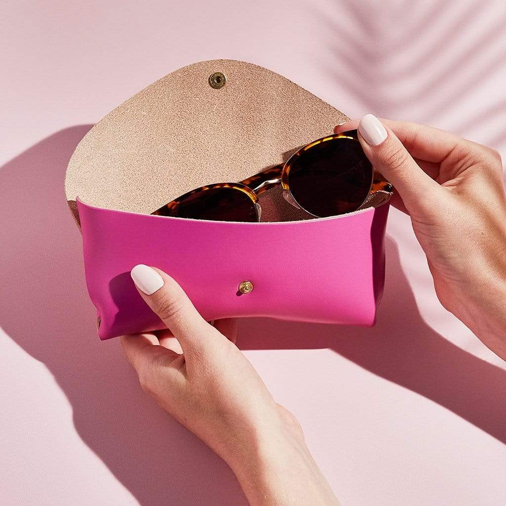 Personalised Leather Glasses Case Sbri Studio