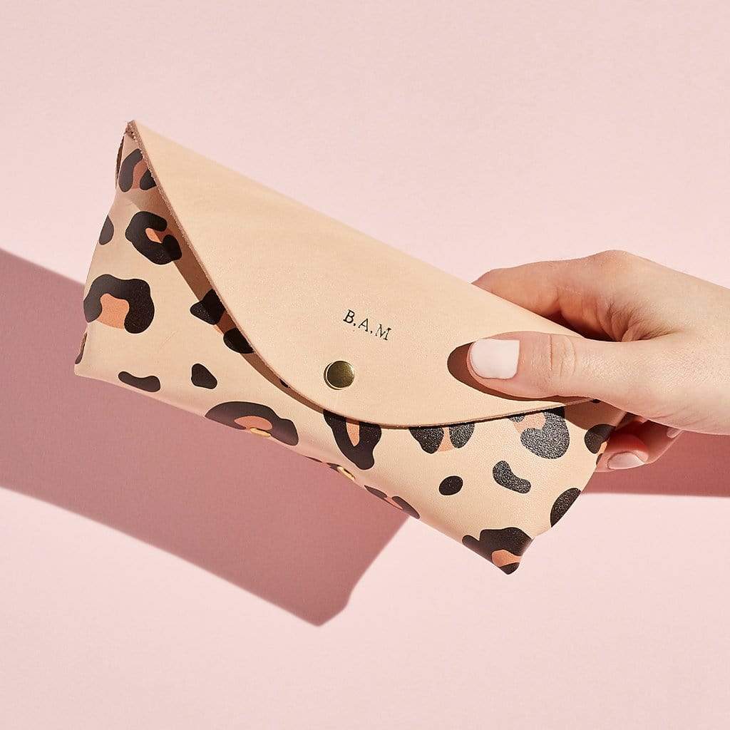 Personalised Leather Glasses Case Sbri Studio