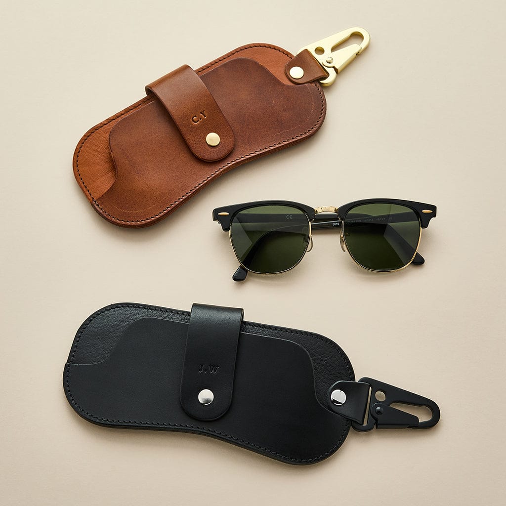 Leather Glasses Clip For Glasses Holders Glasses Case With Pen