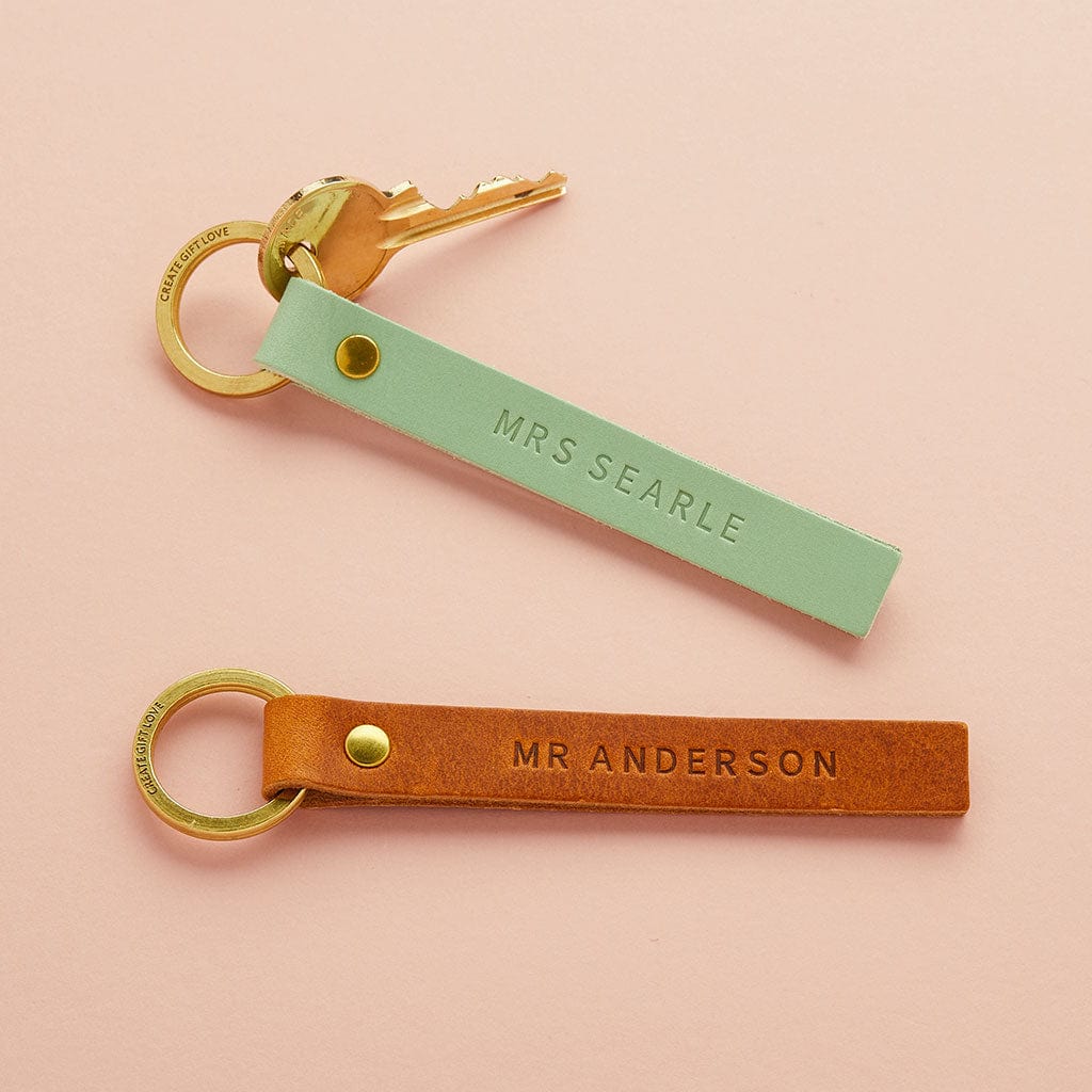 Personalised Leather Keyring Teacher Gift Create Gift Love