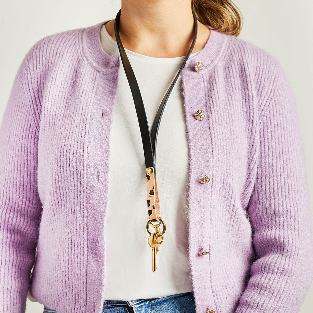 Personalised Leather Lanyard Sbri Studio