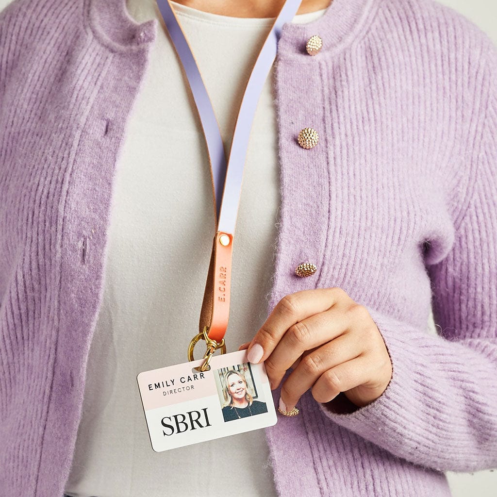 Personalised Leather Lanyard Sbri Studio