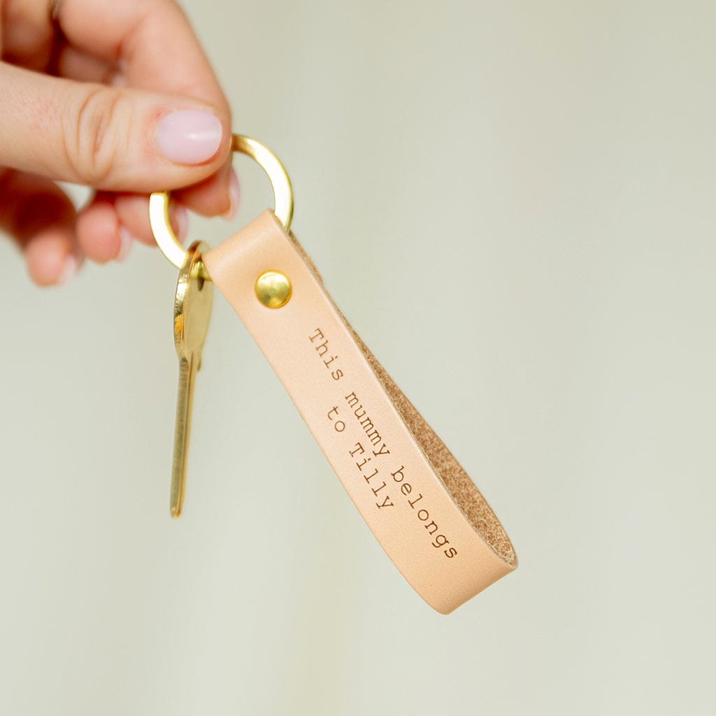 Custom Loop Key Rings Personalised Leather Loop Keyring | Create Gift Love