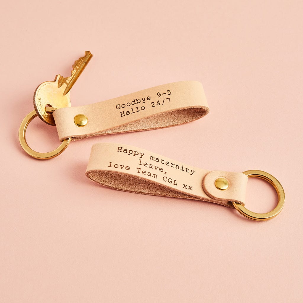 Custom Loop Key Rings Personalised Leather Loop Keyring | Create Gift Love - Create Gift Love