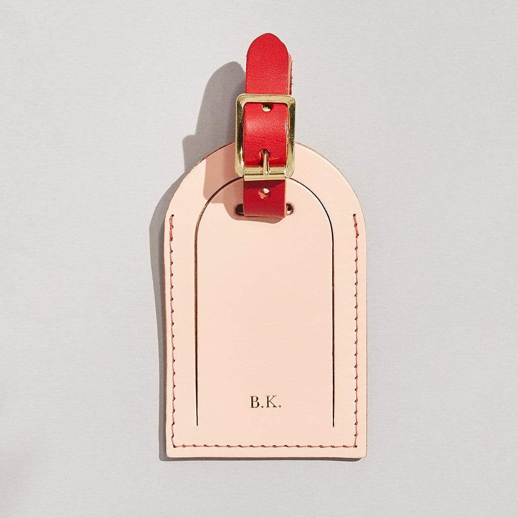 Personalised Leather Luggage Tag SBRI