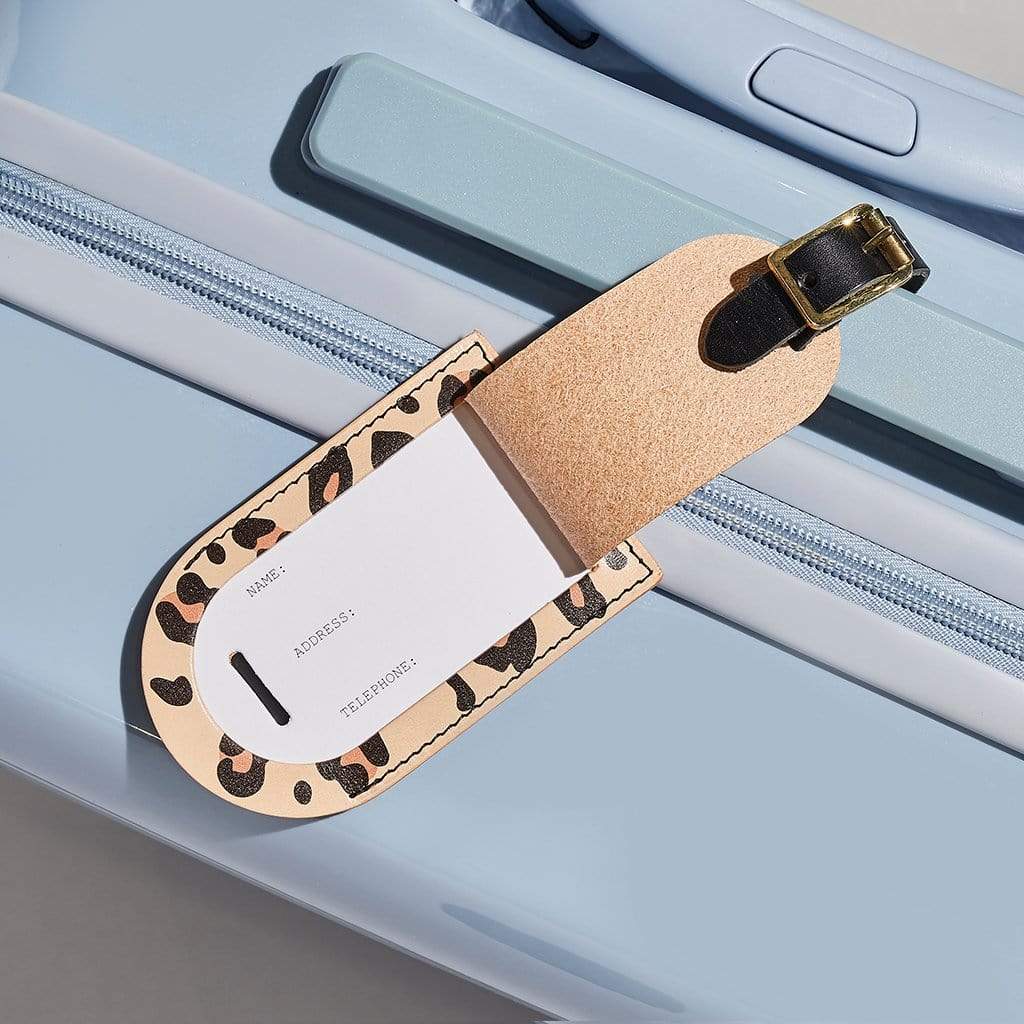 Personalised Leather Luggage Tag SBRI