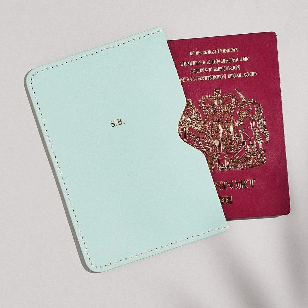 Personalised Leather Passport Holder SBRI