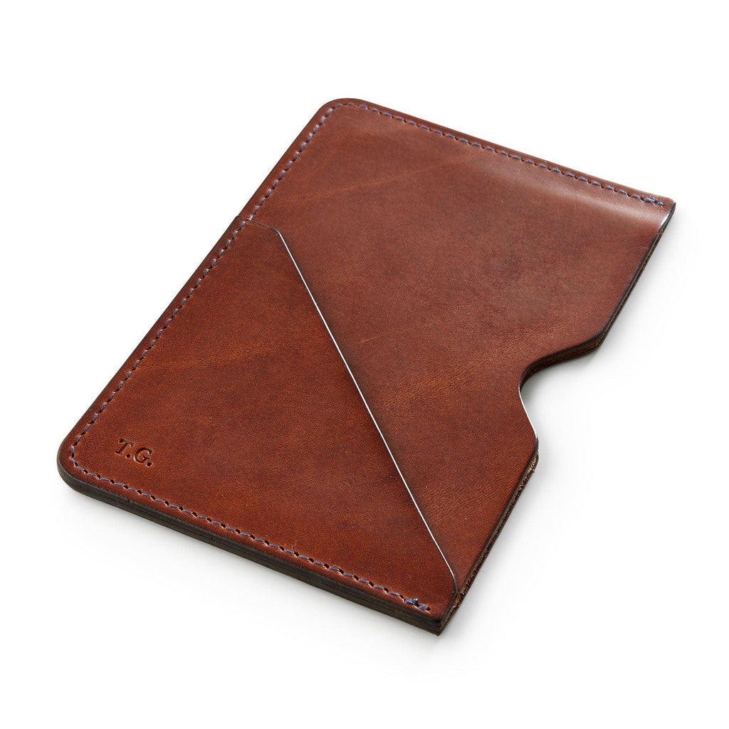 Personalised Leather Passport Sleeve MGB