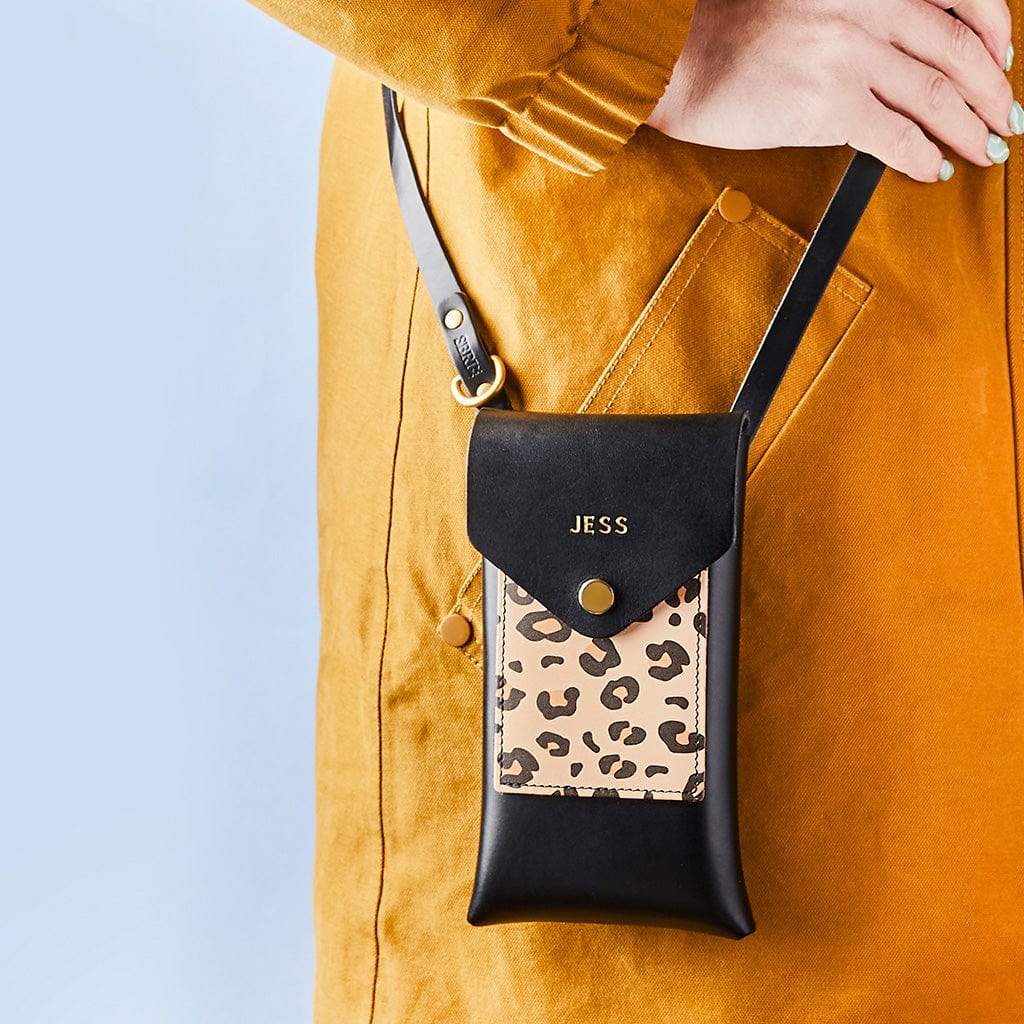 Leather personalised bag sales