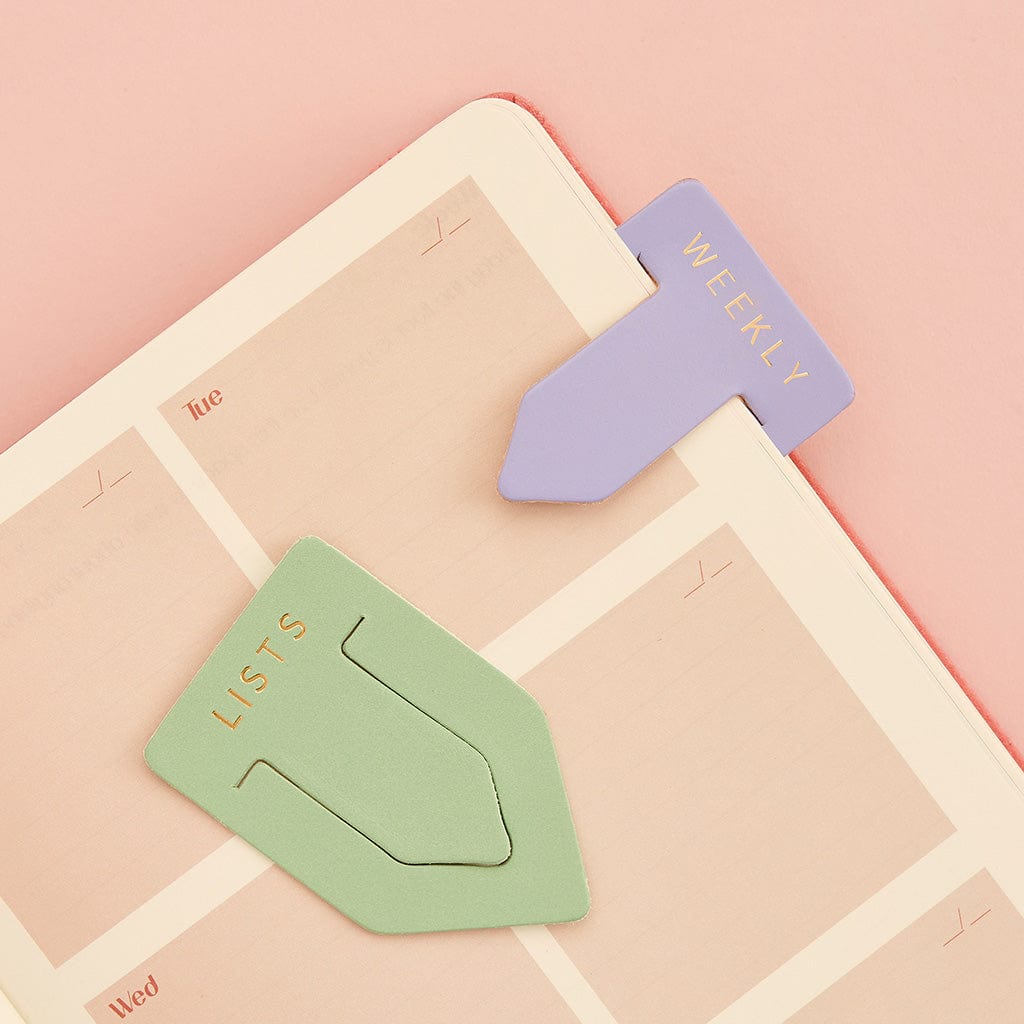 Personalised Leather Planner Bookmark SBRI