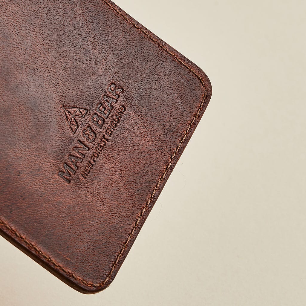 Personalised Leather Traditional Luggage Tag MGB