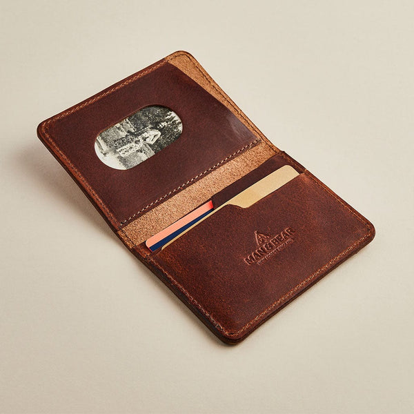 Personalised Leather Wallet With RFID Protection by Man Bear