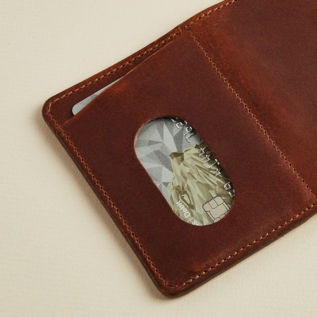 Personalised Leather Wallet With RFID Protection Man & Bear