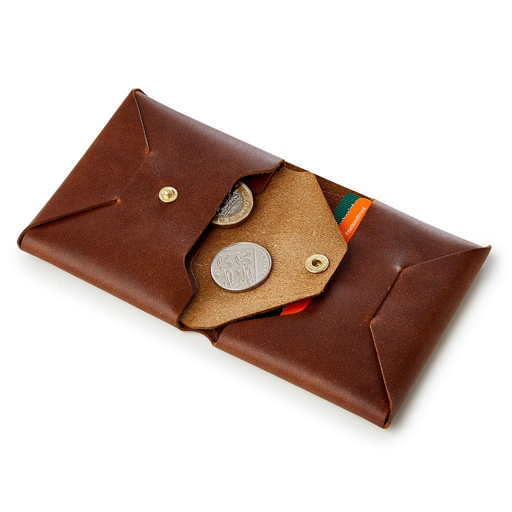 Personalised Origami Leather Wallet With Coin Purse Man & Bear