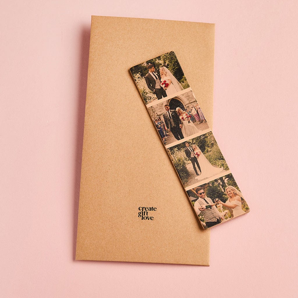 Personalised Photo Strip Leather Bookmark CGL