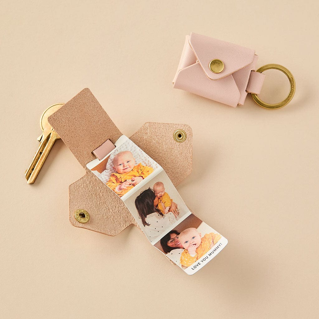 Personalised Photo Strip Leather Keyring for Her CGL