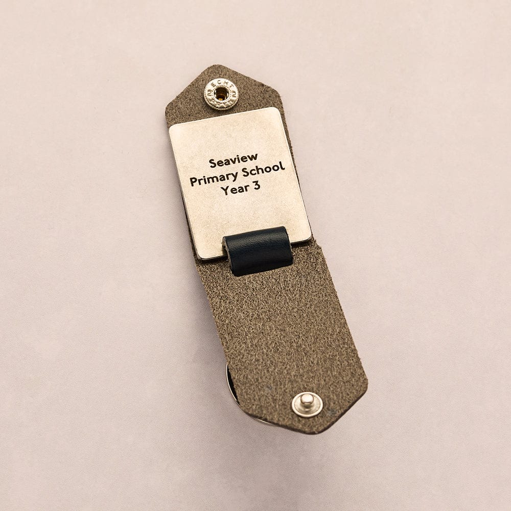 Personalised School Photo Leather Keyring CGL
