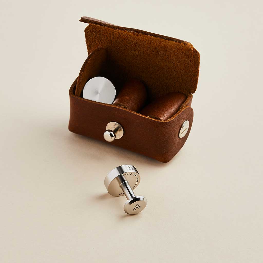 Personalised Stainless Steel Cufflinks Man Gun Bear