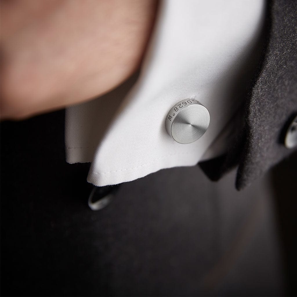 Personalised Stainless Steel Cufflinks Man Gun Bear