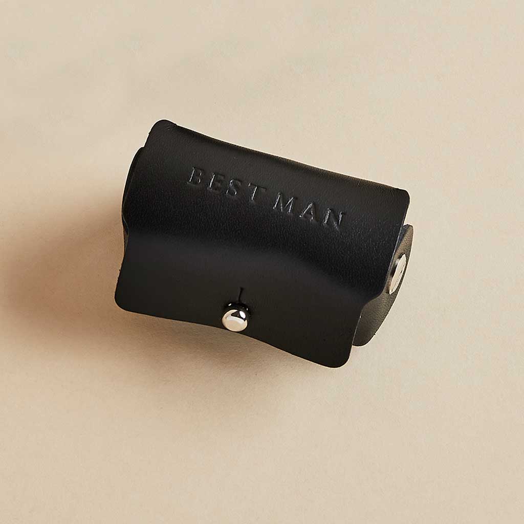 Personalised Stainless Steel Hidden Detail Cufflinks with Diamond Knurl Man Gun Bear