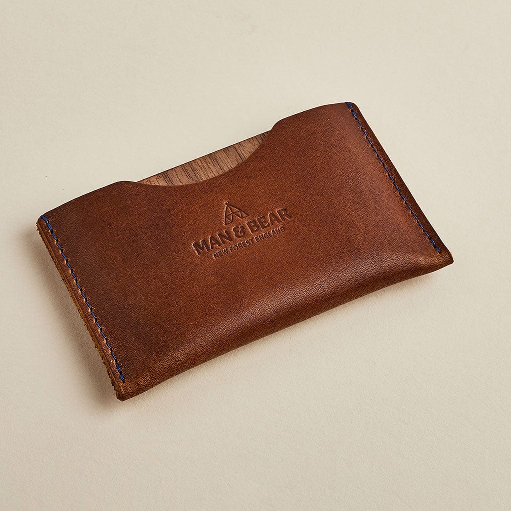 Personalised Wood Beard Comb and Leather Pouch MGB