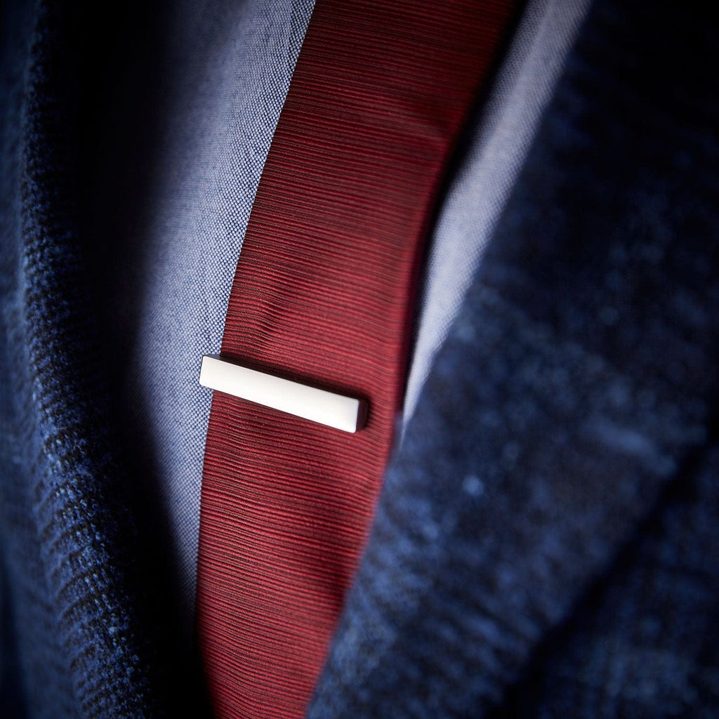 Stainless Steel Tie Bar with Personalised Pouch MGB