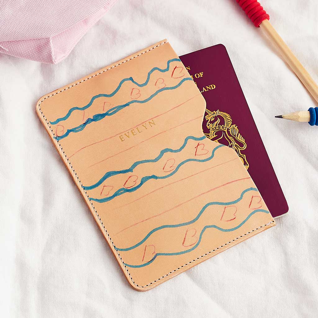 'My First Passport ' - Personalised Child's Drawing Passport Holder Create Gift Love